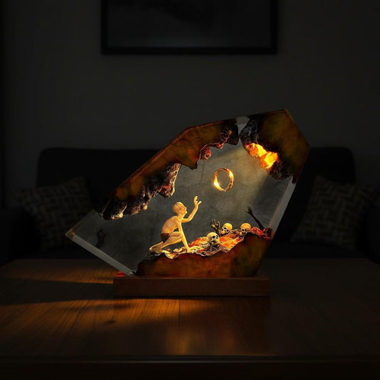 Mystic Ring Resin Lamp: Handmade Epoxy Night Light