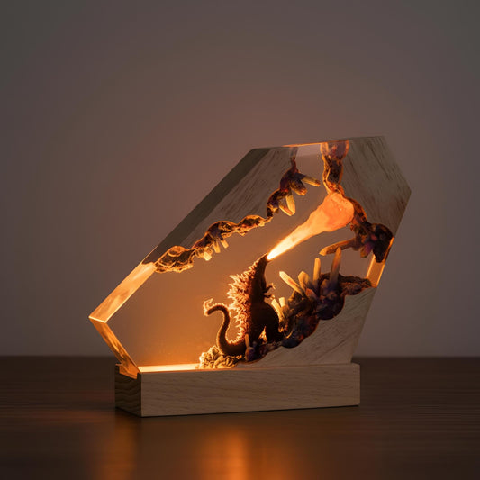 Godzilla Resin Lamp: Monster LED Night Light