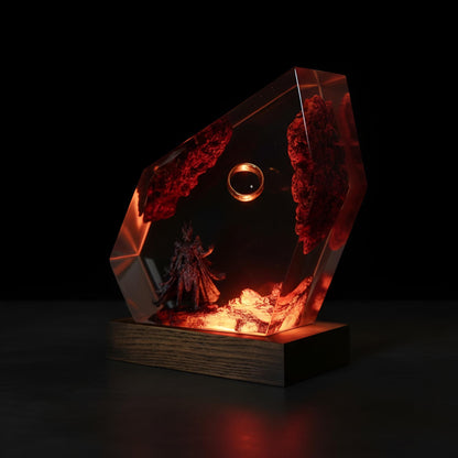 LOTR Floating Ring Resin Lamp: Dark Fantasy Night Light