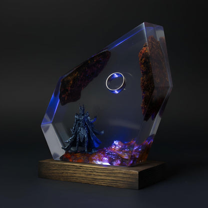 LOTR Floating Ring Resin Lamp: Dark Fantasy Night Light