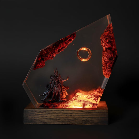 LOTR Floating Ring Resin Lamp: Dark Fantasy Night Light