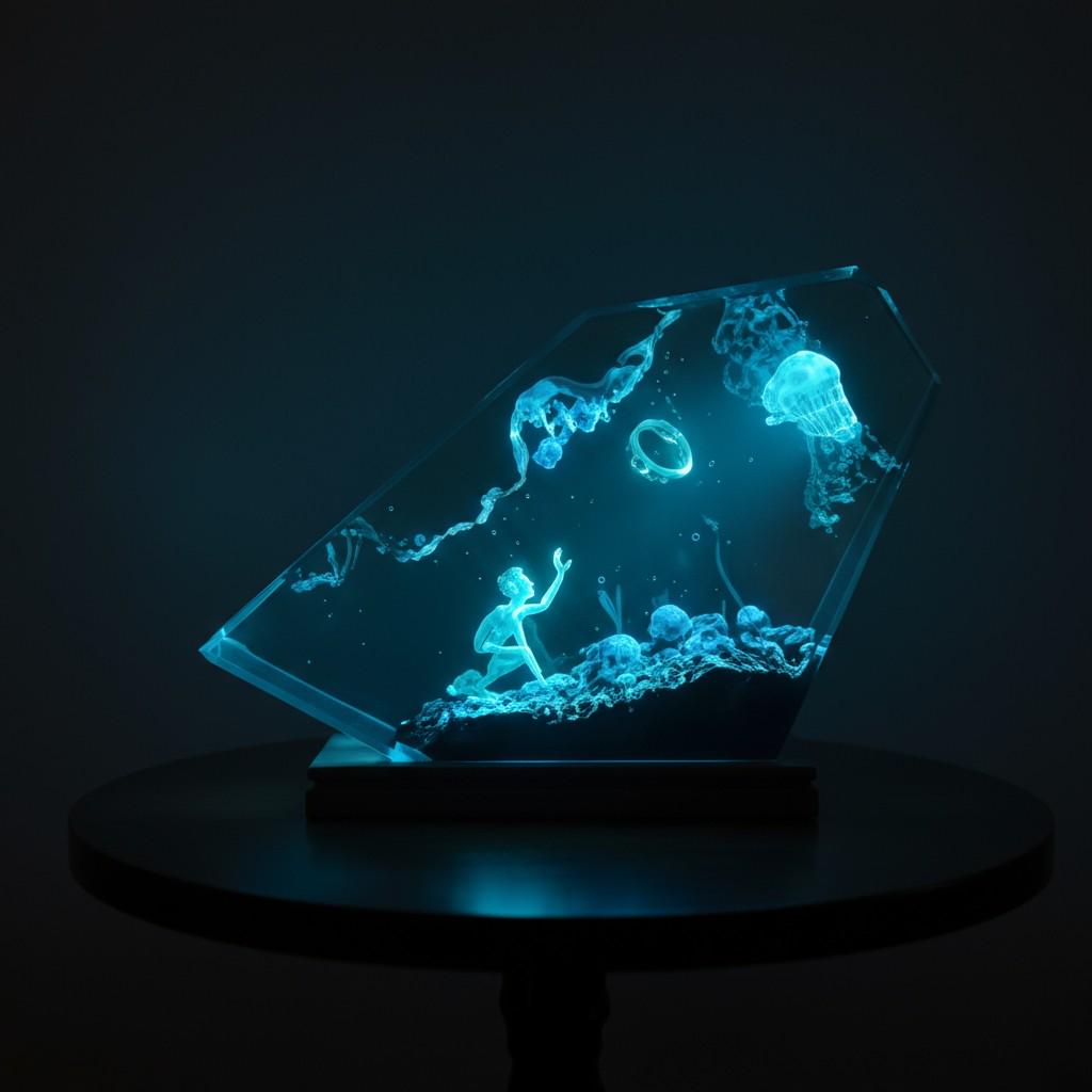 Mystic Ring Resin Lamp: Handmade Epoxy Night Light