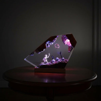 Mystic Ring Resin Lamp: Handmade Epoxy Night Light