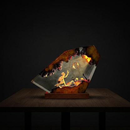 Mystic Ring Resin Lamp: Handmade Epoxy Night Light