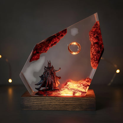 LOTR Floating Ring Resin Lamp: Dark Fantasy Night Light