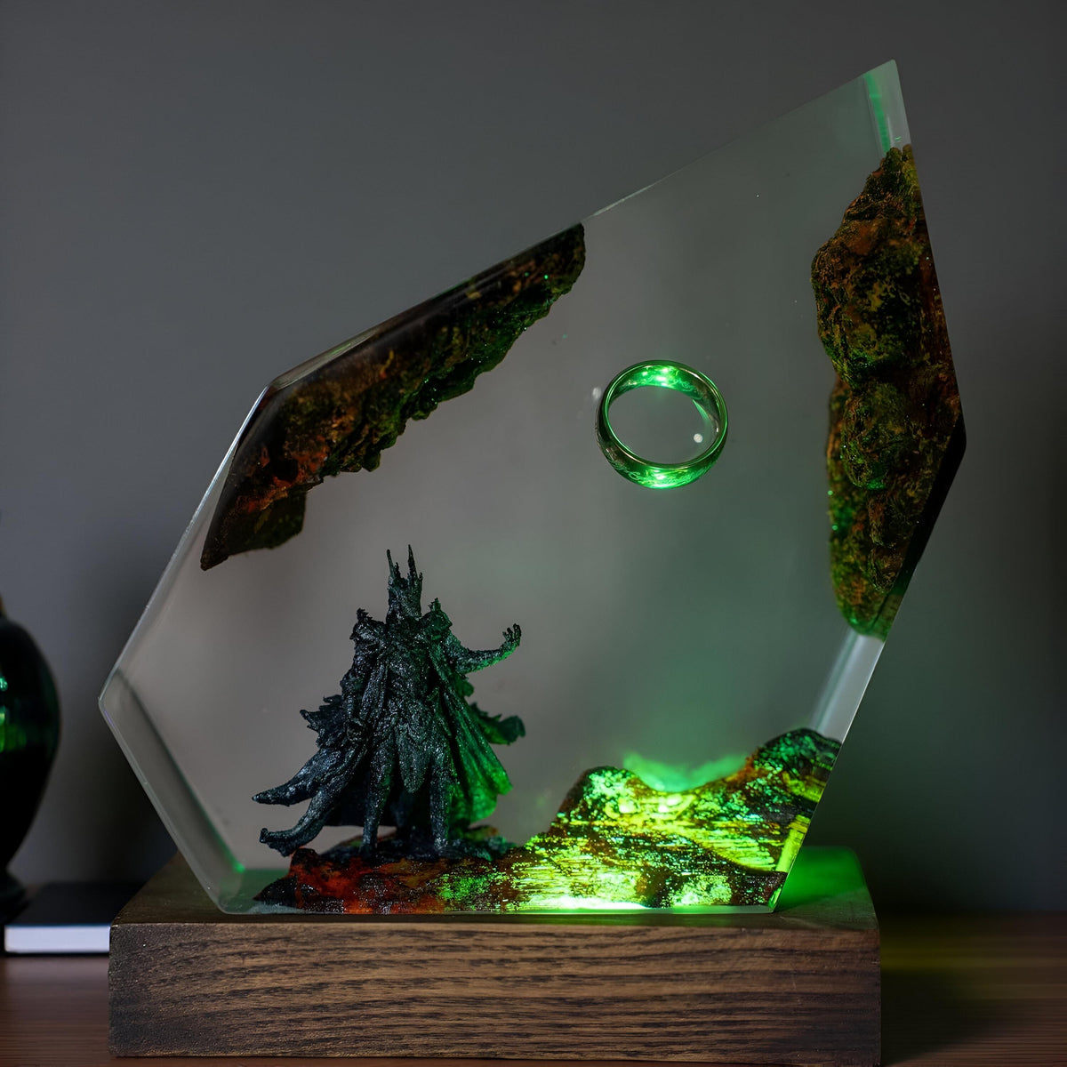 LOTR Floating Ring Resin Lamp: Dark Fantasy Night Light