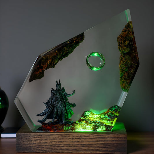 LOTR Floating Ring Resin Lamp: Dark Fantasy Night Light
