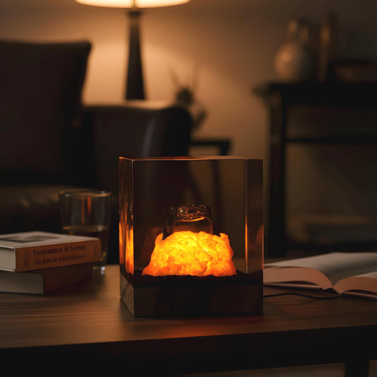 Fantasy LOTR Ring Resin Night Light: Epoxy Wood Ambient LED Lamp