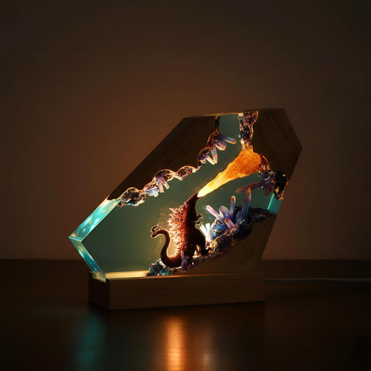Godzilla Resin Lamp: Monster LED Night Light