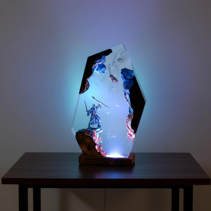 Magic Wizard Resin Lamp: Fantasy Gandalf Night Light