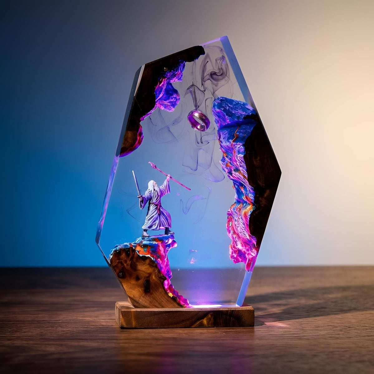 Magic Wizard Resin Lamp: Fantasy Gandalf Night Light