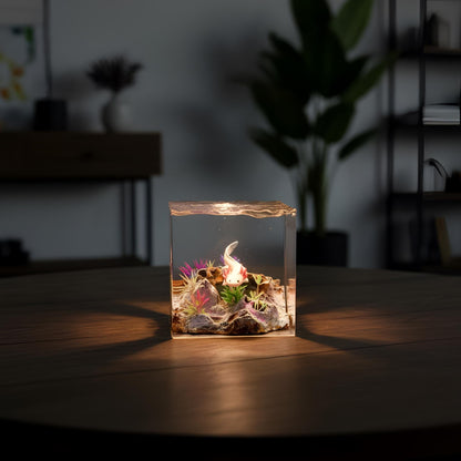 Axolotl Resin Night Light: Aquarium LED Desk Lamp