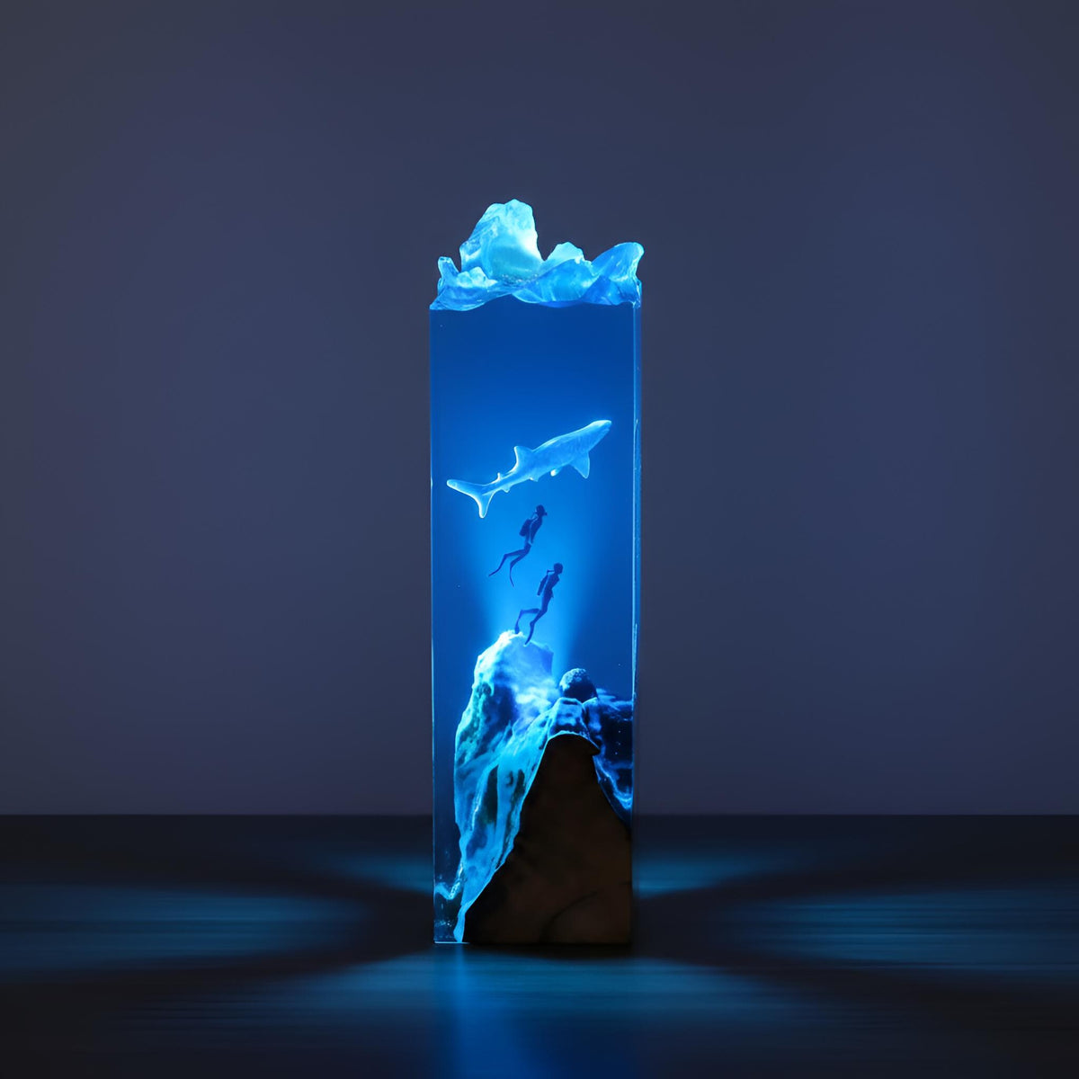 Diver Underwater Resin Lamp: Ocean LED Night Light