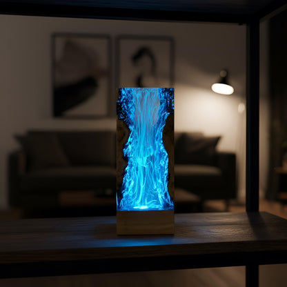 Ocean Cave Resin Lamp: Waterfall LED Night Light