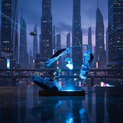 Little Robot Resin Lamp :Space Robot LED Night Light