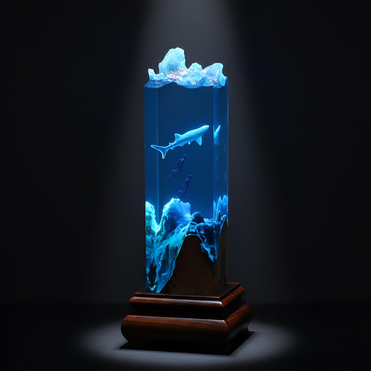 Diver Underwater Resin Lamp: Ocean LED Night Light