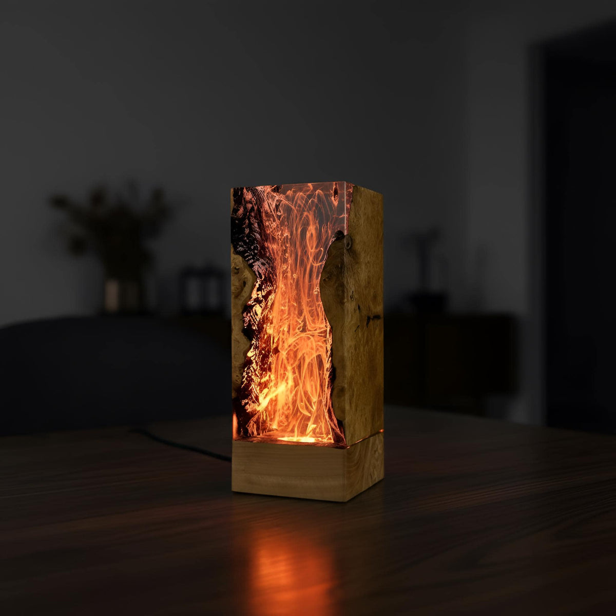Ocean Cave Resin Lamp: Waterfall LED Night Light