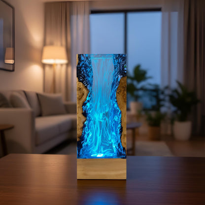 Ocean Cave Resin Lamp: Waterfall LED Night Light