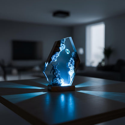 Fantasy Warrior Resin Night Light: Dark Realm LED Lamp