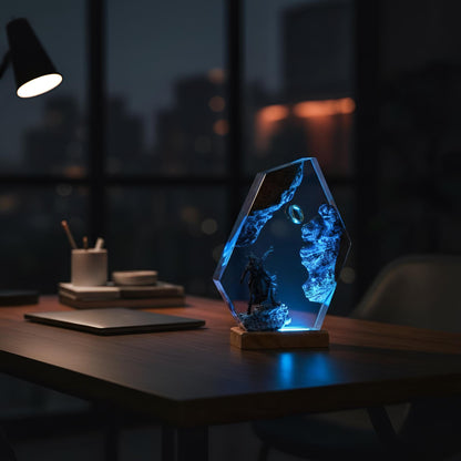 Fantasy Warrior Resin Night Light: Dark Realm LED Lamp