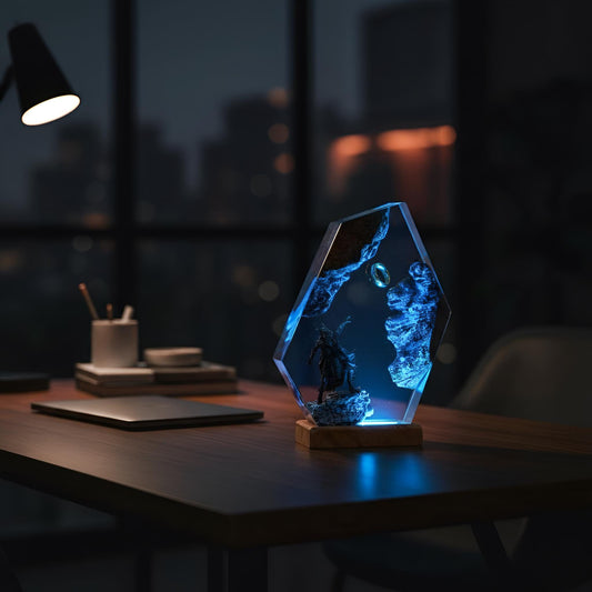 Fantasy Warrior Resin Night Light: Dark Realm LED Lamp