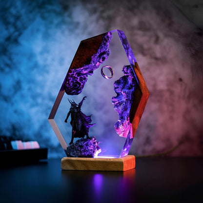 Fantasy Warrior Resin Night Light: Dark Realm LED Lamp