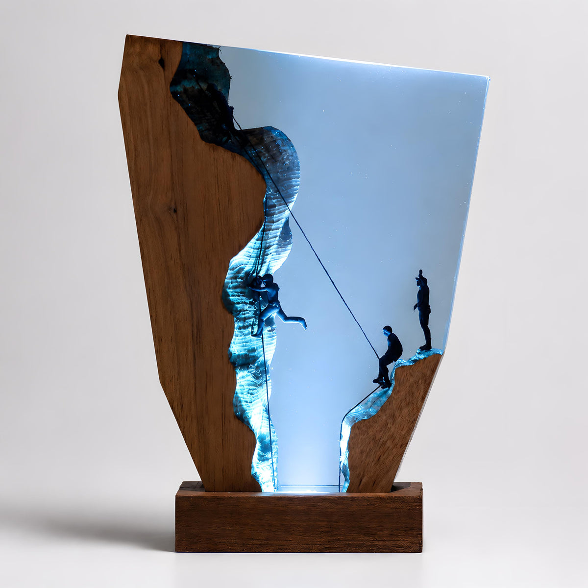Climber Resin Lamp, Rock Climbing LED Night Light, Mountain Lover Gift Decor