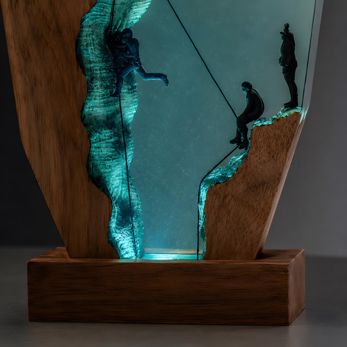 Climber Resin Lamp, Rock Climbing LED Night Light, Mountain Lover Gift Decor