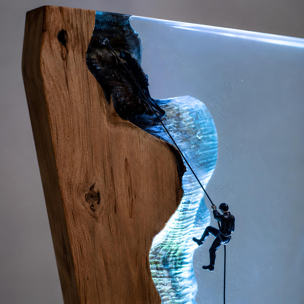 Climber Resin Lamp, Rock Climbing LED Night Light, Mountain Lover Gift Decor